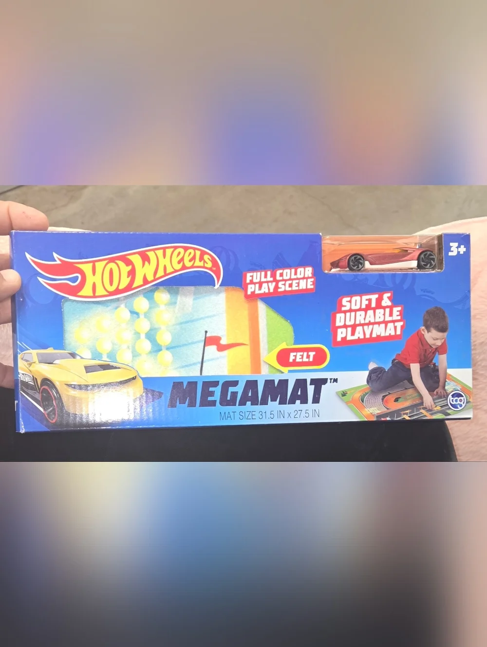 Kids Playset Of 3 - Blue & Yellow MegaMat Action Track
